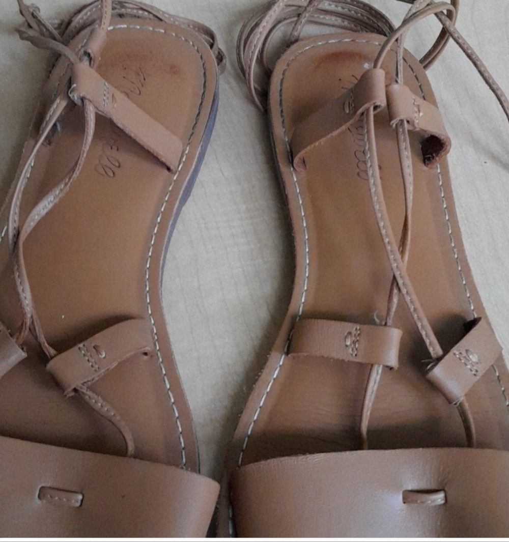 MADEWELL THE BOARD WALK LACE leather Sandals Size 9.5 - Picture 9 of 14